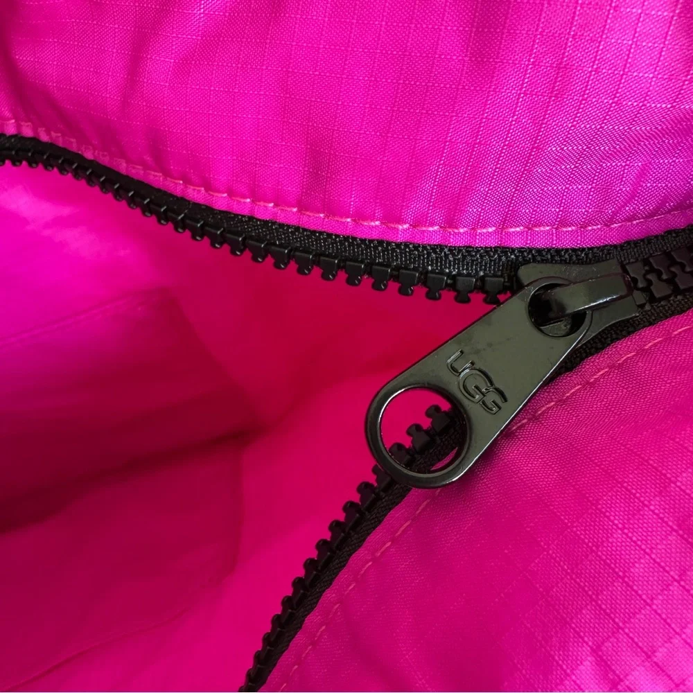 UGG Krystal Puffer Tote Bag Channel Quilted Pink Rock Rose - Picture 6 of 17